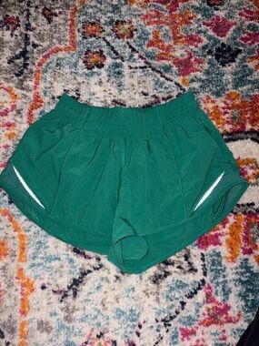 lululemon athletica Teal Green Women's Athletic Running Shorts